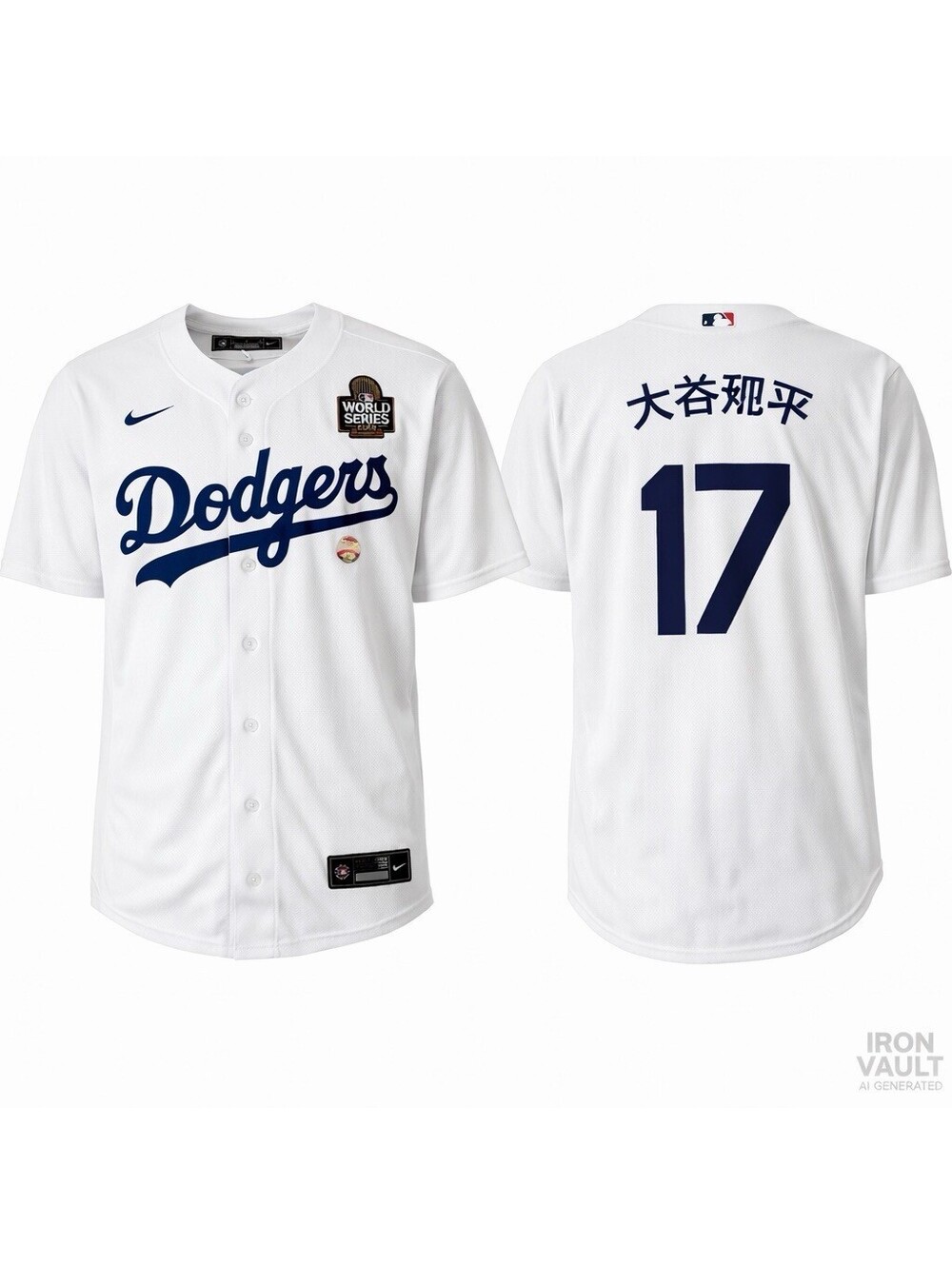 Nike Los Angeles Dodgers Shohei Ohtani Kanji Name 2024 World Series Jersey XXL